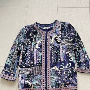 Joan Rivers Purple and Pink Embellished Jacket